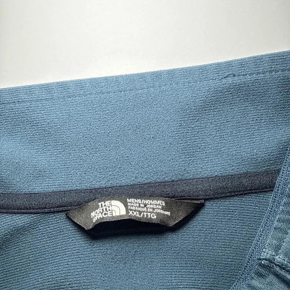NORTH FACE BLUE Tech Glacier 1/4 Zip Pullover Long Sleeve Sweatshirt Size‎ XXL